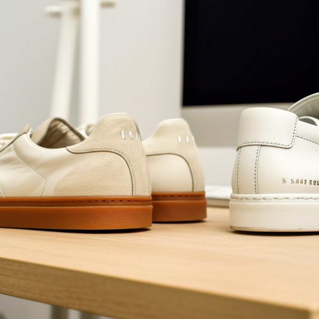 Editorial product photo for: Margiela's Replica vs. the Competition: Why Quiet Luxury Is Killing the Logo Sneaker