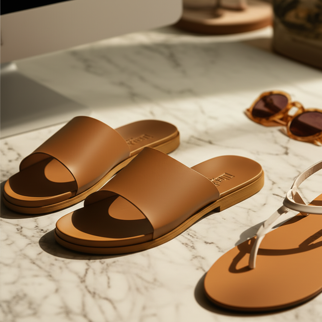 Editorial product photo for: Spring 2026 Sandal Silhouette Forecast: Slides Lead, Platforms Fade