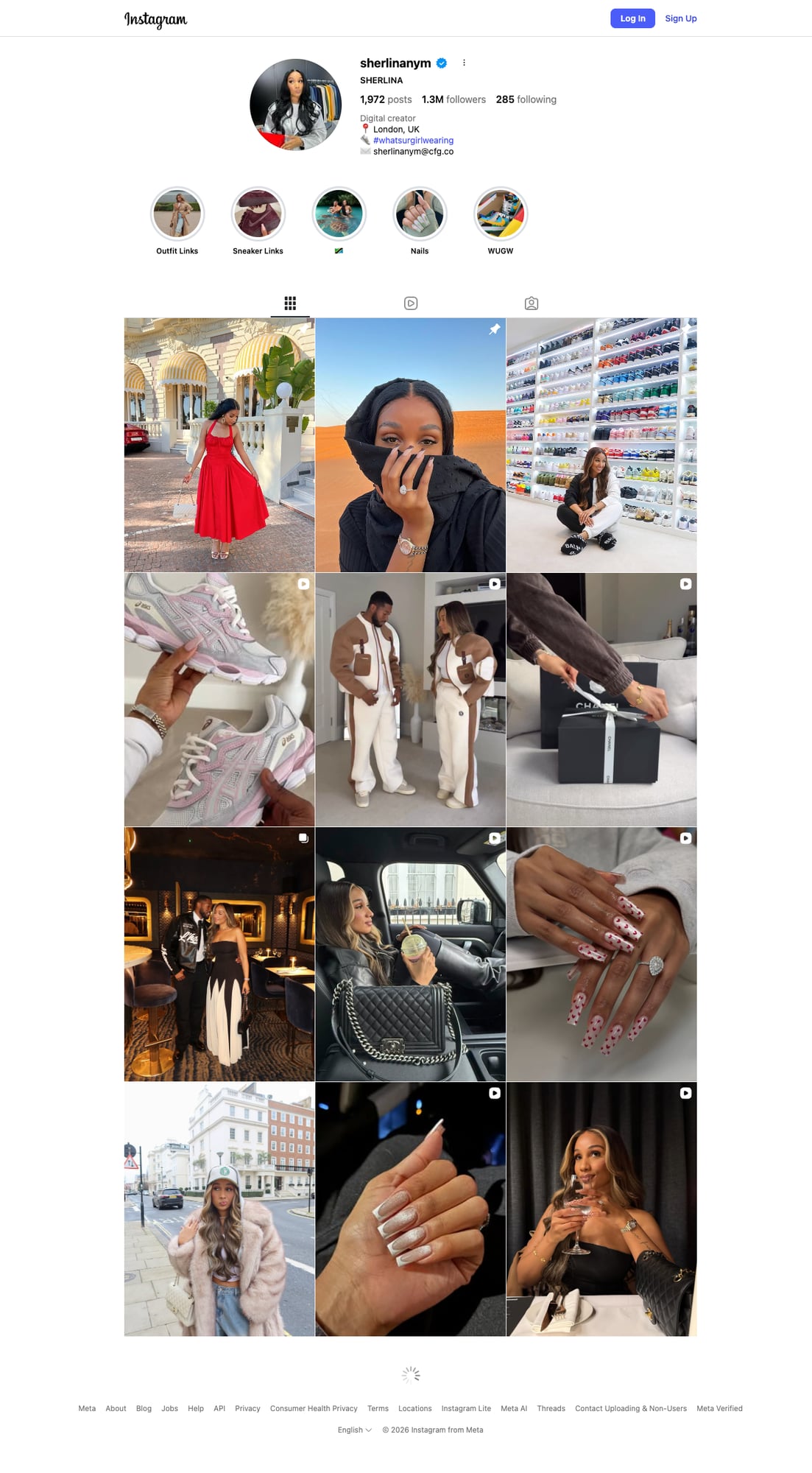 Sherlina Nym's iconic sneaker collection wall featuring hundreds of pairs organized by color